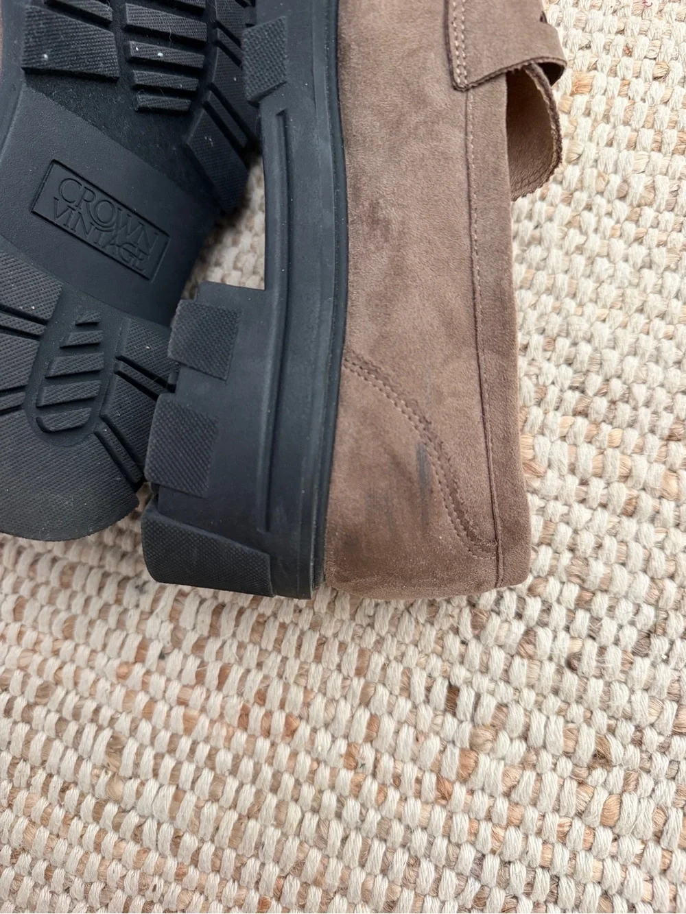 Women’s Crown Vintage Brown Suede Penny Loafers- LIKE NEW - Picture 2 of 6